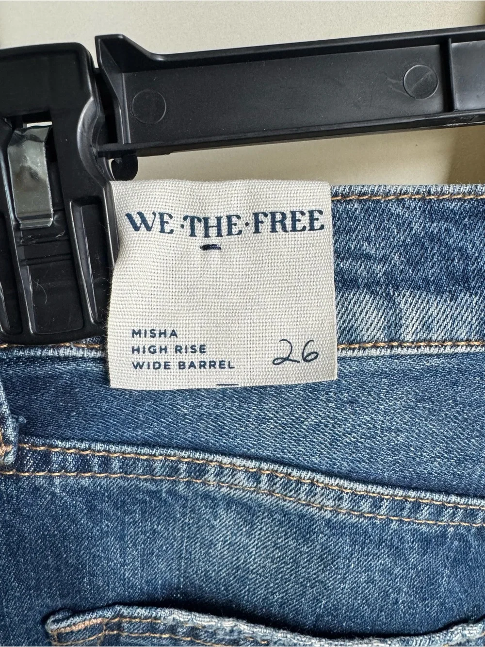 Misha Wide Barrel Leg Jeans - We The Free- 26 - Picture 4 of 5